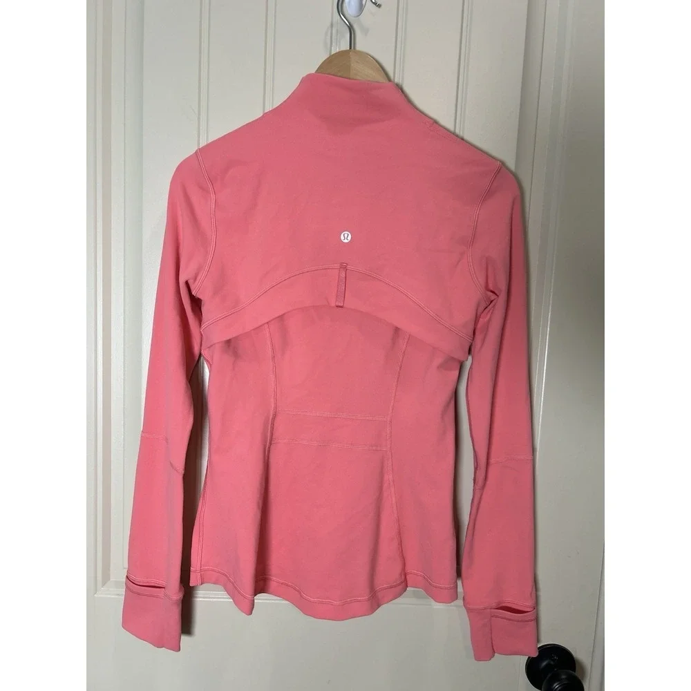 Lululemon Women's Define Jacket Size 6 Coral Full Zip Track Athletic Yoga W4AWKS